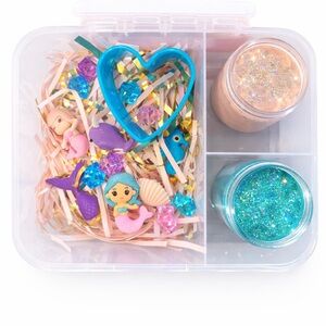 Mermaid Sensory Glitter Play Dough Kit | Sensory Bin Travel Toy | Ages 3+